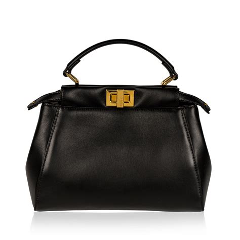 fendi black peekaboo mini|fendi peekaboo price euro.